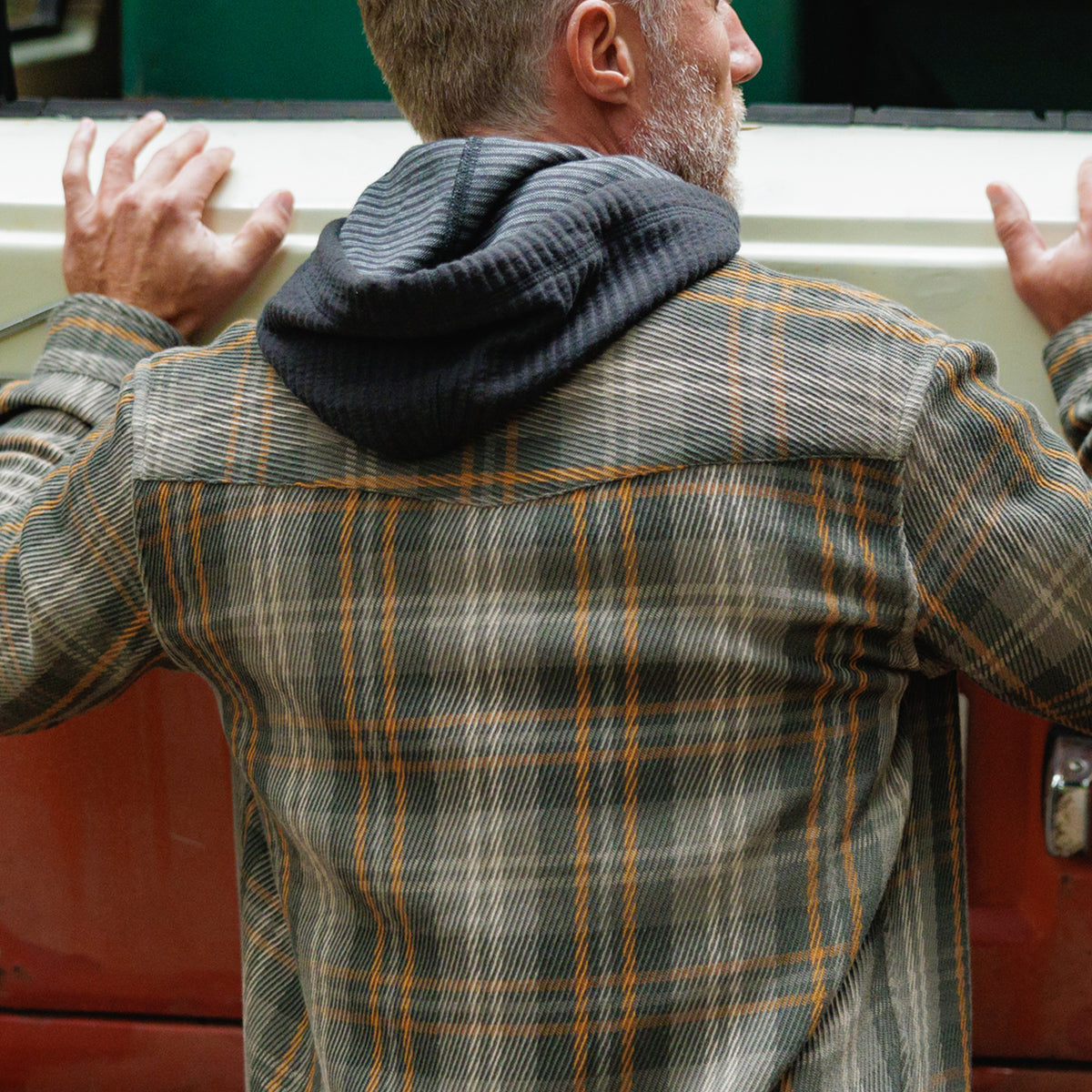 Heavy Twill Shacket - Olive Multi Plaid