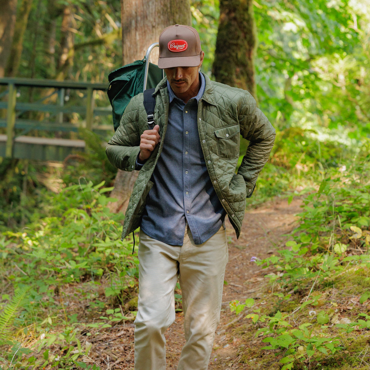 Quilted Shacket - Olive