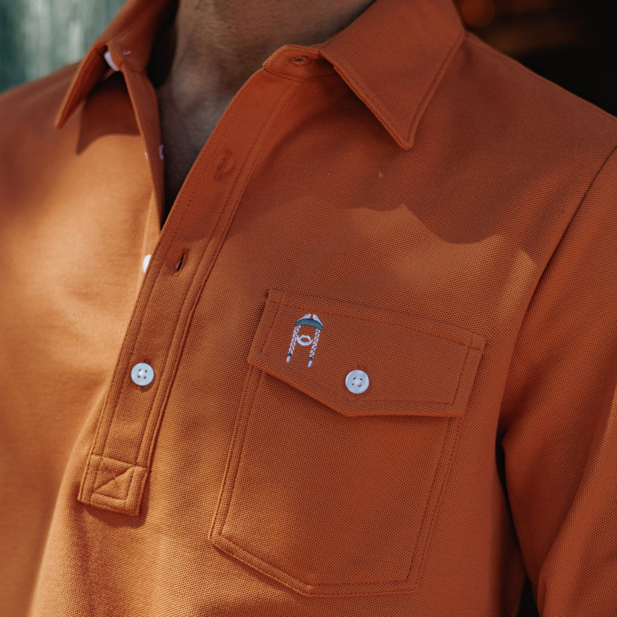Willie Nelson Long Sleeve Players Shirt - The Icon - Burnt Orange