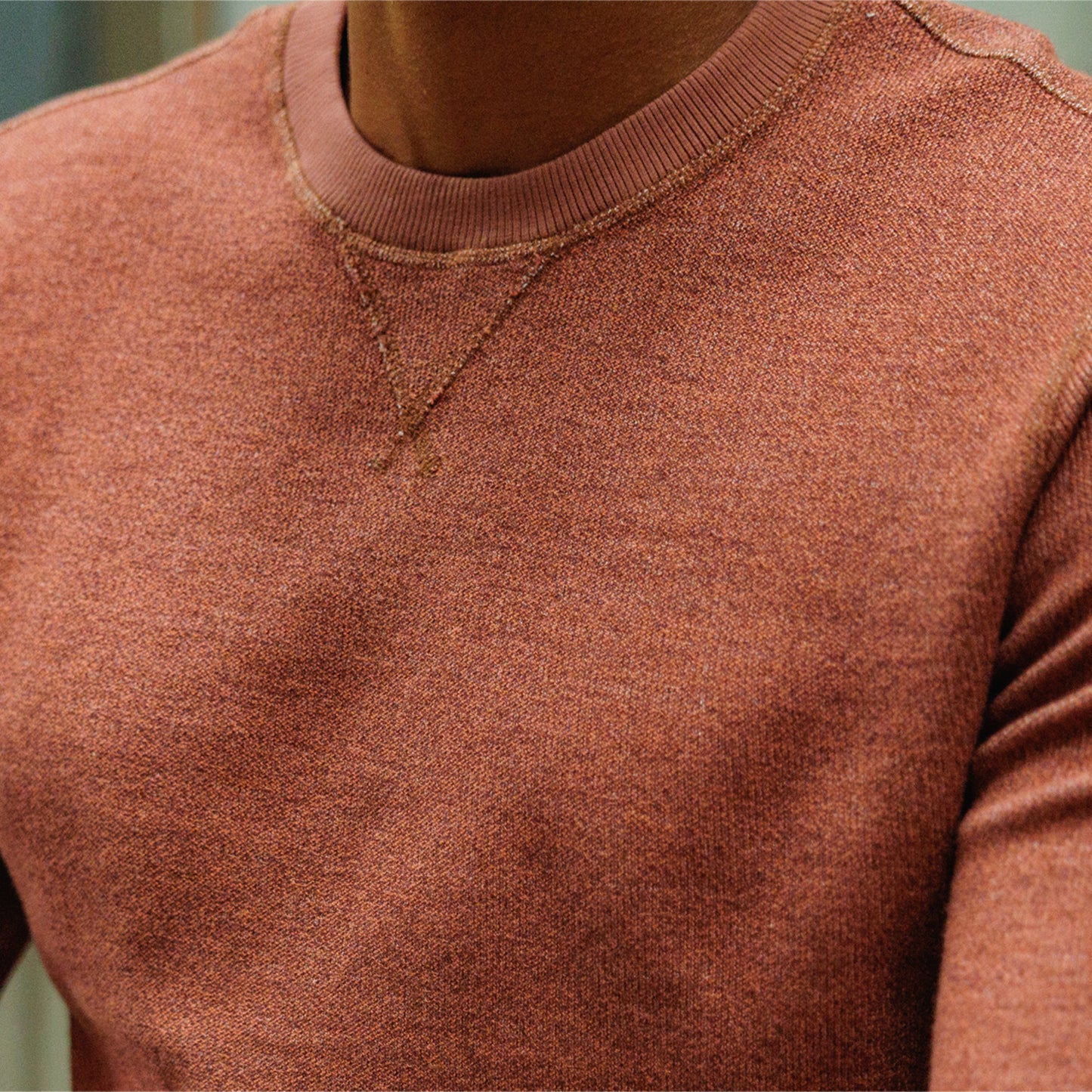 French Terry Crewneck Sweatshirt - Rust