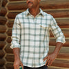 Waffle Plaid Pearl Snap - Cream Plaid