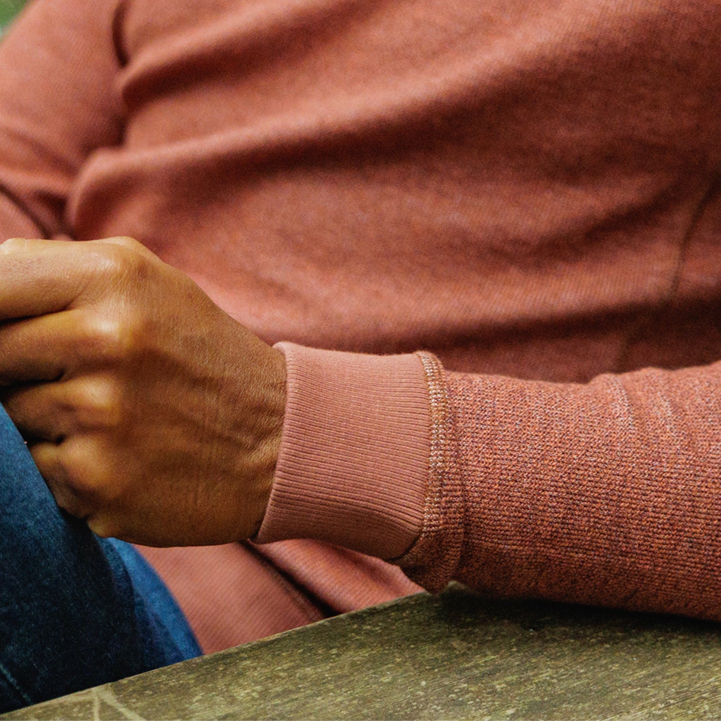 French Terry Crewneck Sweatshirt - Rust