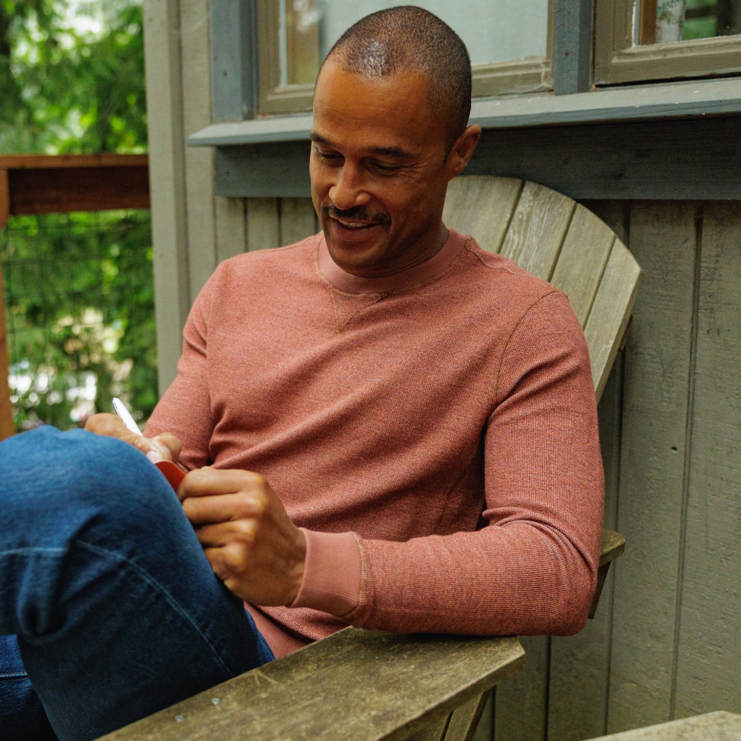 French Terry Crewneck Sweatshirt - Rust