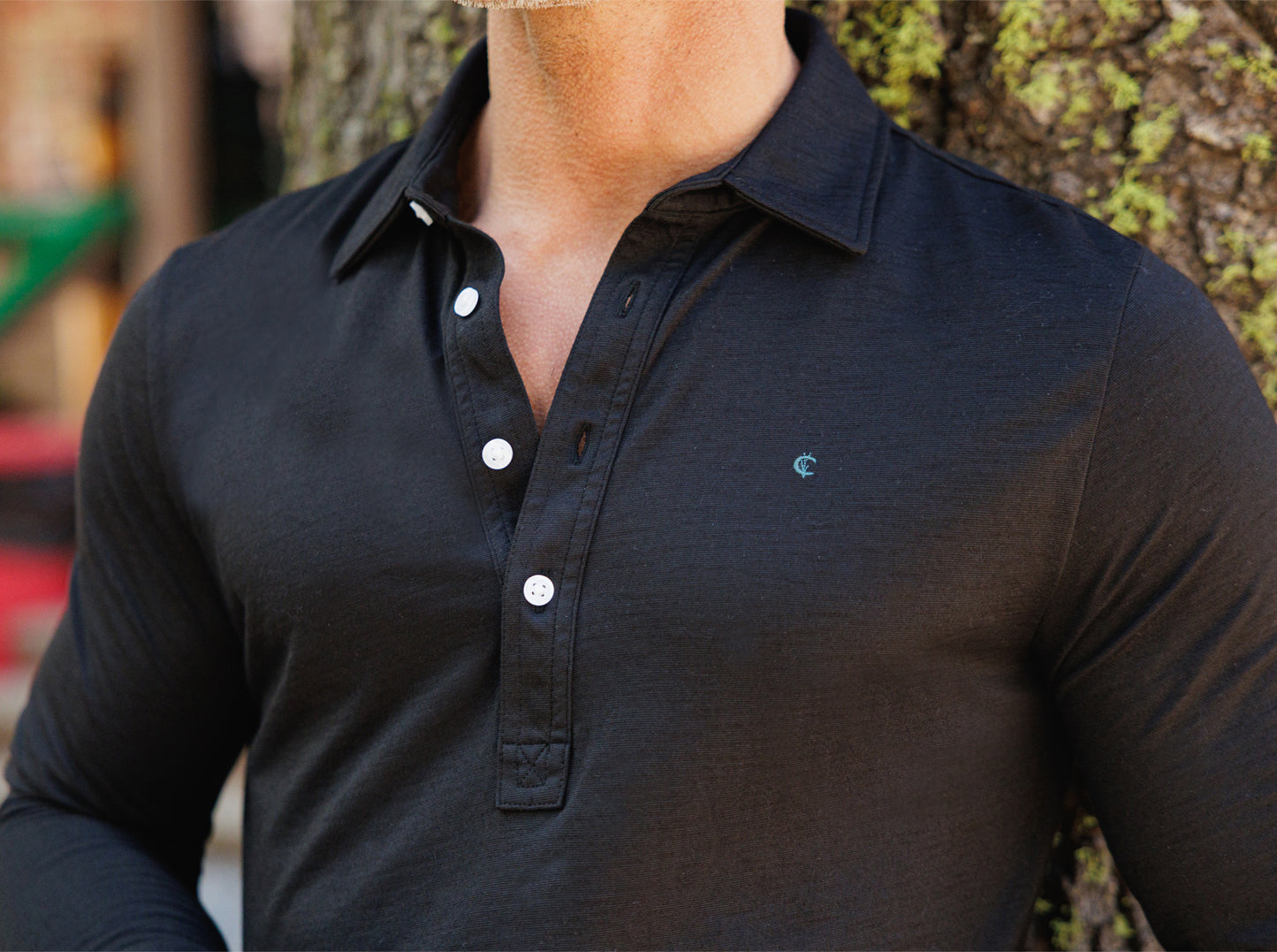 brrr° Long Sleeve Range Polo - Dark Knight