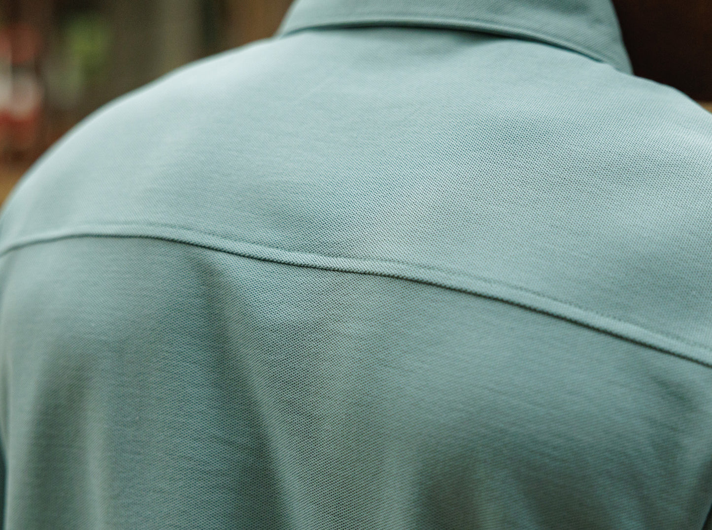 Slim Fit Long Sleeve Players Shirt - Glacier