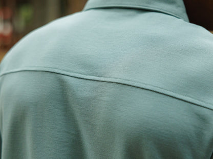 Slim Fit Long Sleeve Players Shirt - Glacier