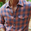 Double Cloth Flannel Pearl Snap - Boyd Plaid - Navy