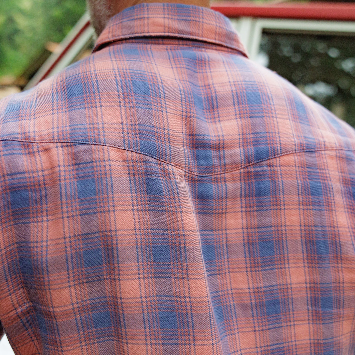 Double Cloth Flannel Pearl Snap - Boyd Plaid - Navy