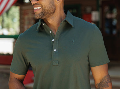 Slim Fit Top-Shelf Range Polo - Deep Woods