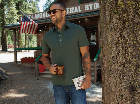 Slim Fit Top-Shelf Range Polo - Deep Woods