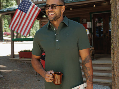 Slim Fit Top-Shelf Range Polo - Deep Woods