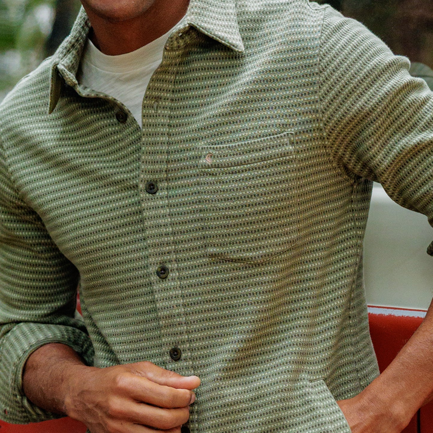 Rogue Knit Overshirt - Olive