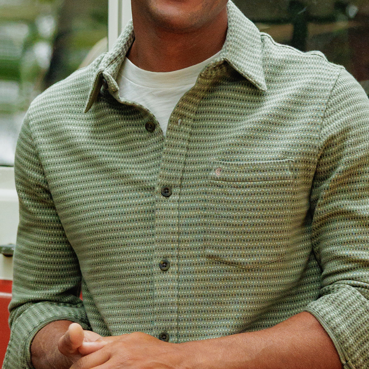 Rogue Knit Overshirt - Olive