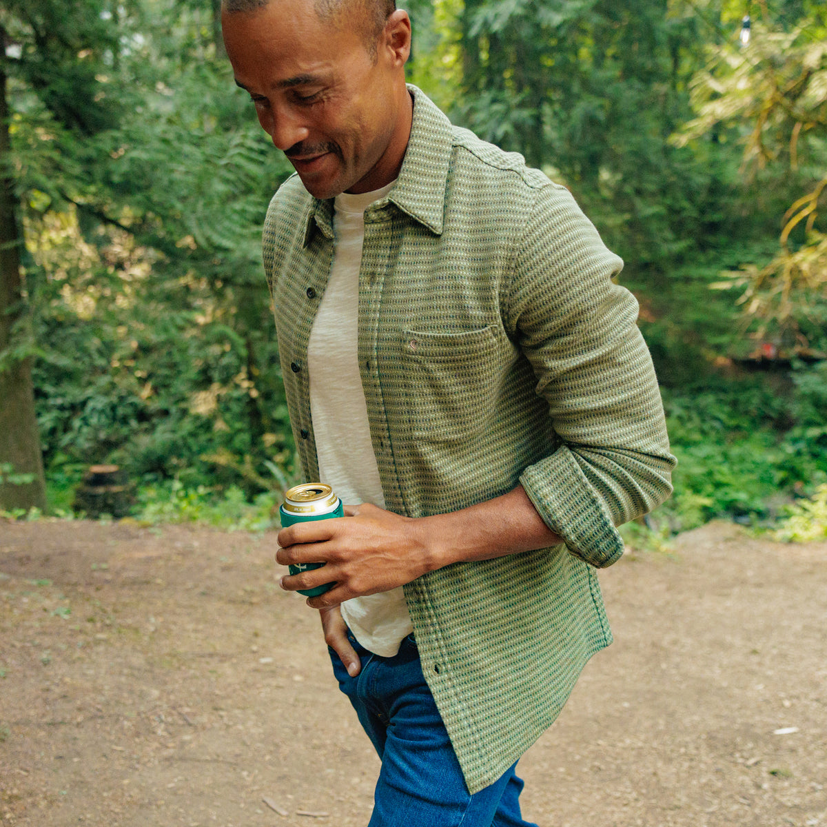 Rogue Knit Overshirt - Olive