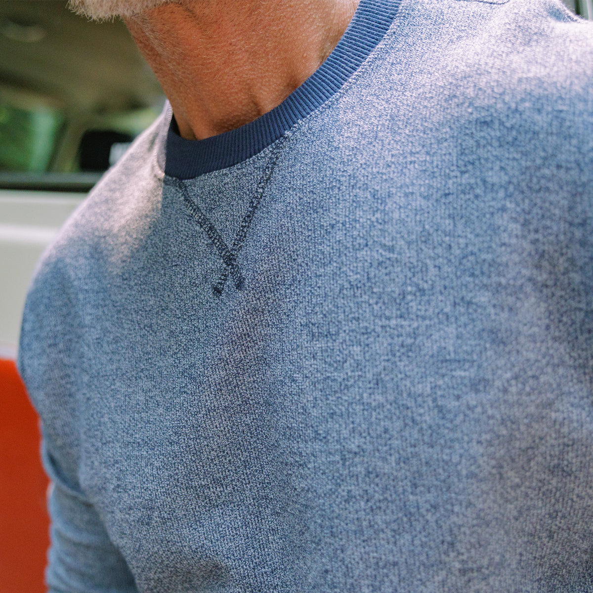 French Terry Crewneck Sweatshirt - Dusty Blue