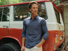 Dan Merino Long Sleeve Polo - Wool - Navy