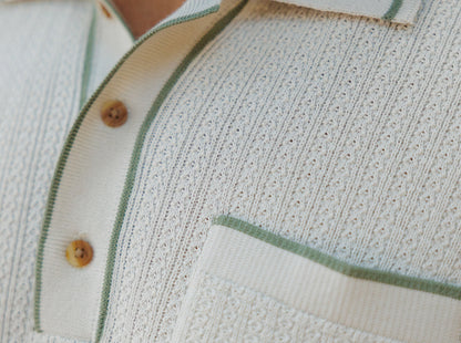 Bungalow Sweater Polo - Natural