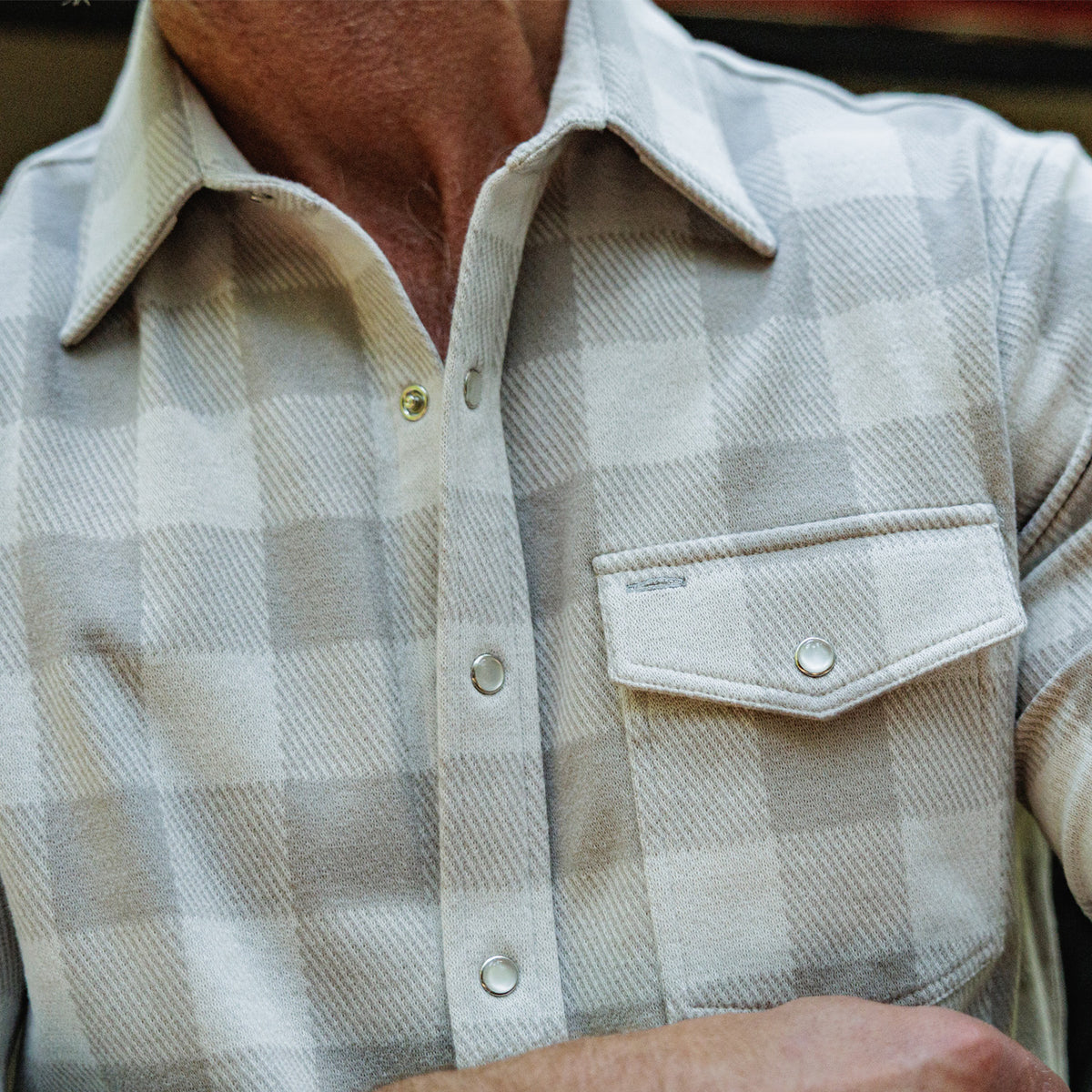 Chill-Knit Twill Pearl Snap - Buffalo Check Birchwood