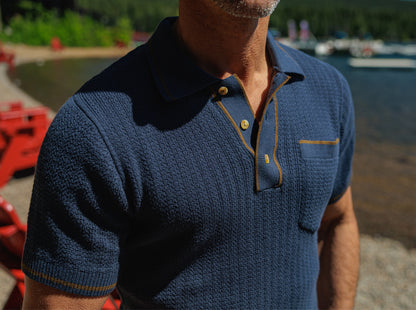 Bungalow Sweater Polo - Dusk
