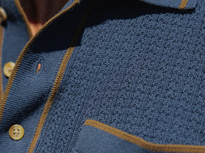Bungalow Sweater Polo - Dusk