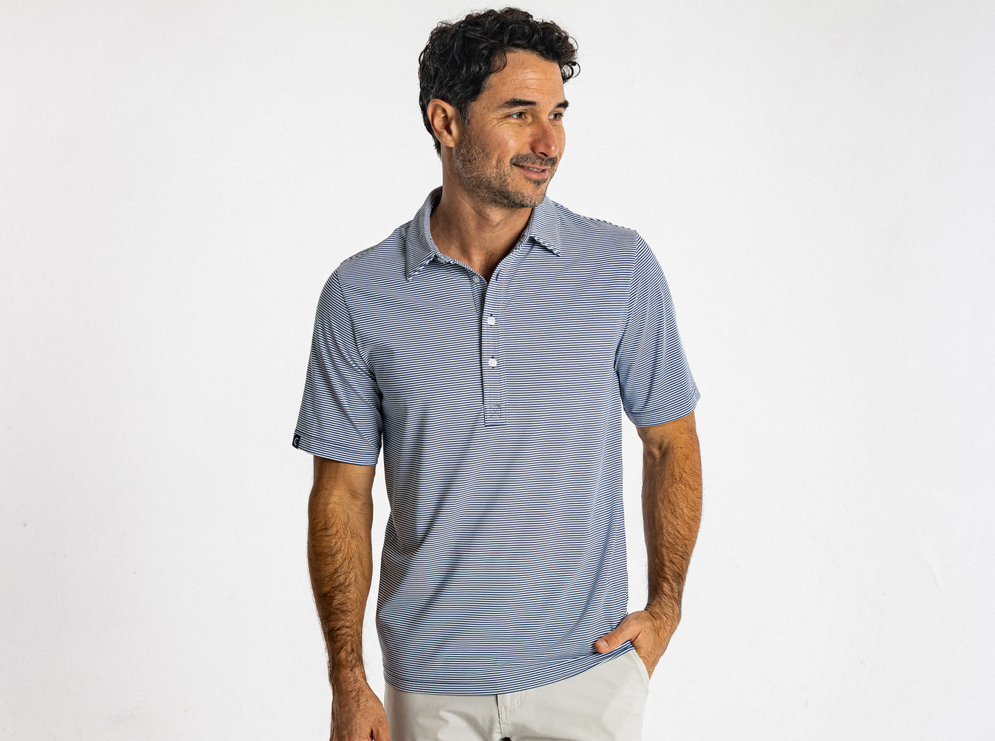 Performance Sport Range Polo - Hobby Stripe - Navy