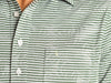 Jacquard Palm Stripe Polo - Olive