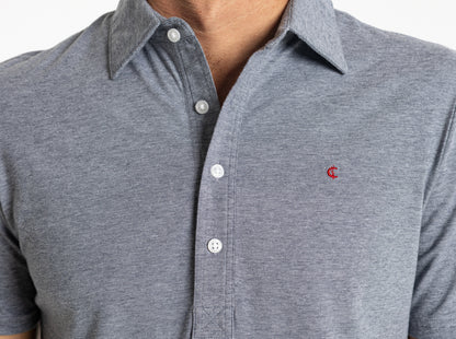 Slim Fit Top-Shelf Range Polo - Indigo Microstripe