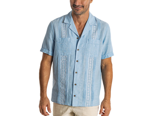 The Desi Shirt - Embroidered - Blue Heaven