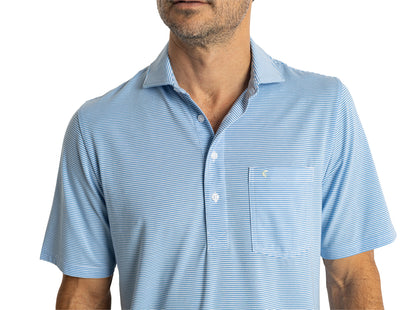 Spread Collar Polo - Hobby Stripe - Blue