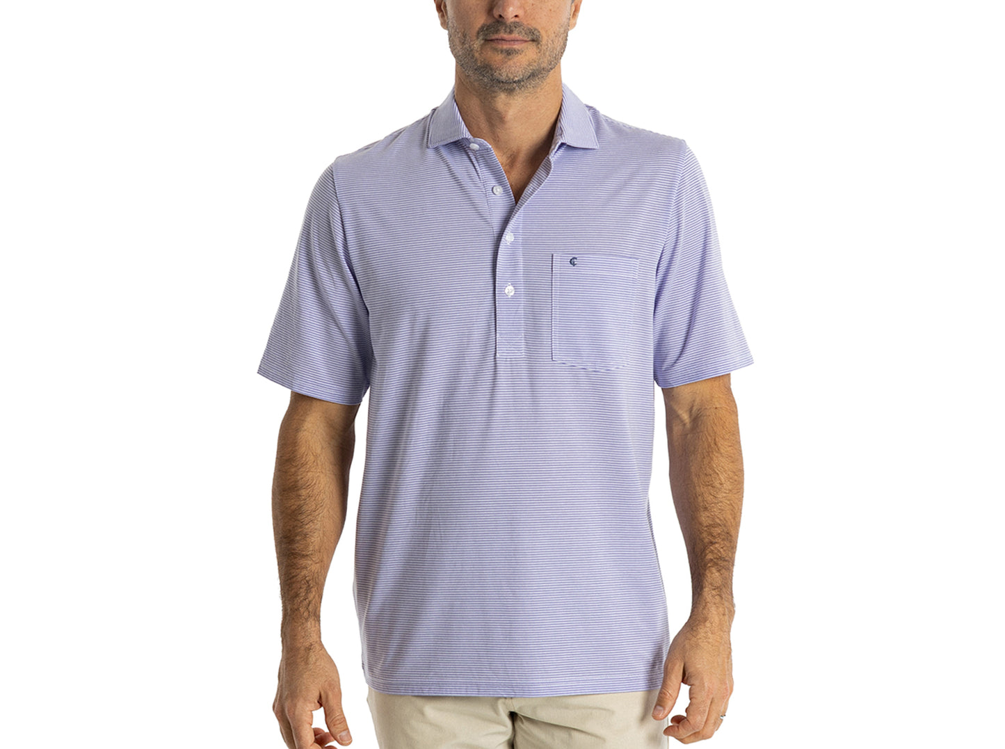 Spread Collar Polo - Hobby Stripe - Lavender