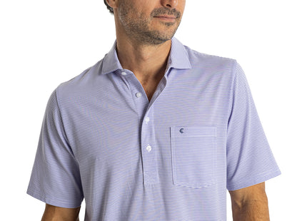 Spread Collar Polo - Hobby Stripe - Lavender