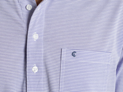 Spread Collar Polo - Hobby Stripe - Lavender