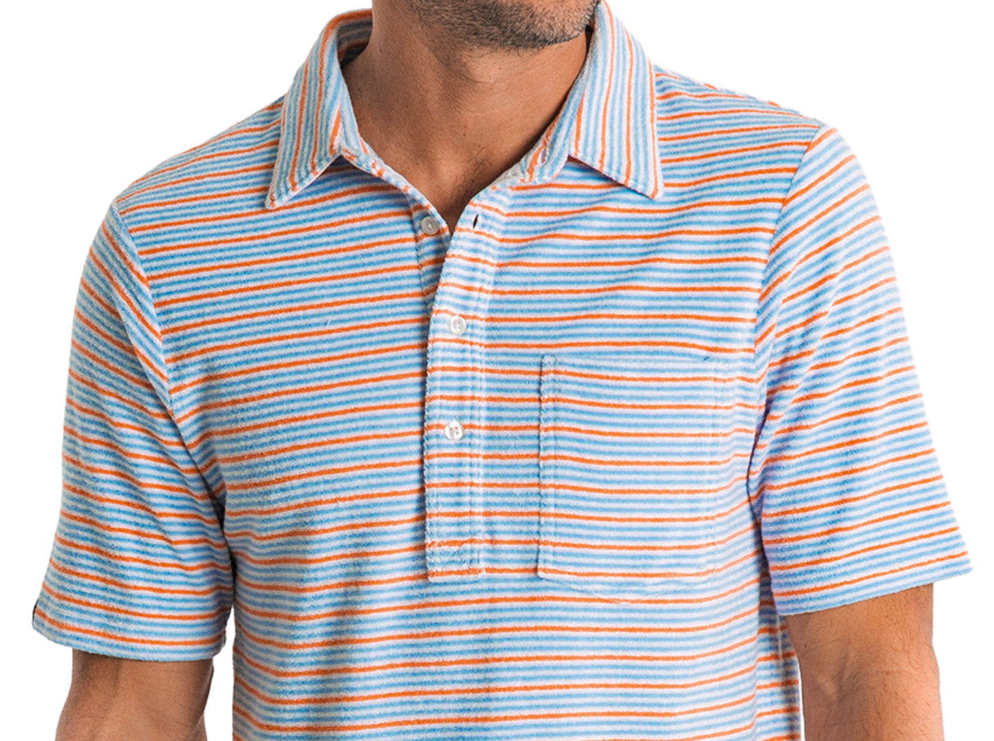 Terrycloth Players Shirt - Sanibel Stripe - Blue