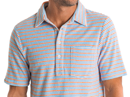 Terrycloth Players Shirt - Sanibel Stripe - Blue