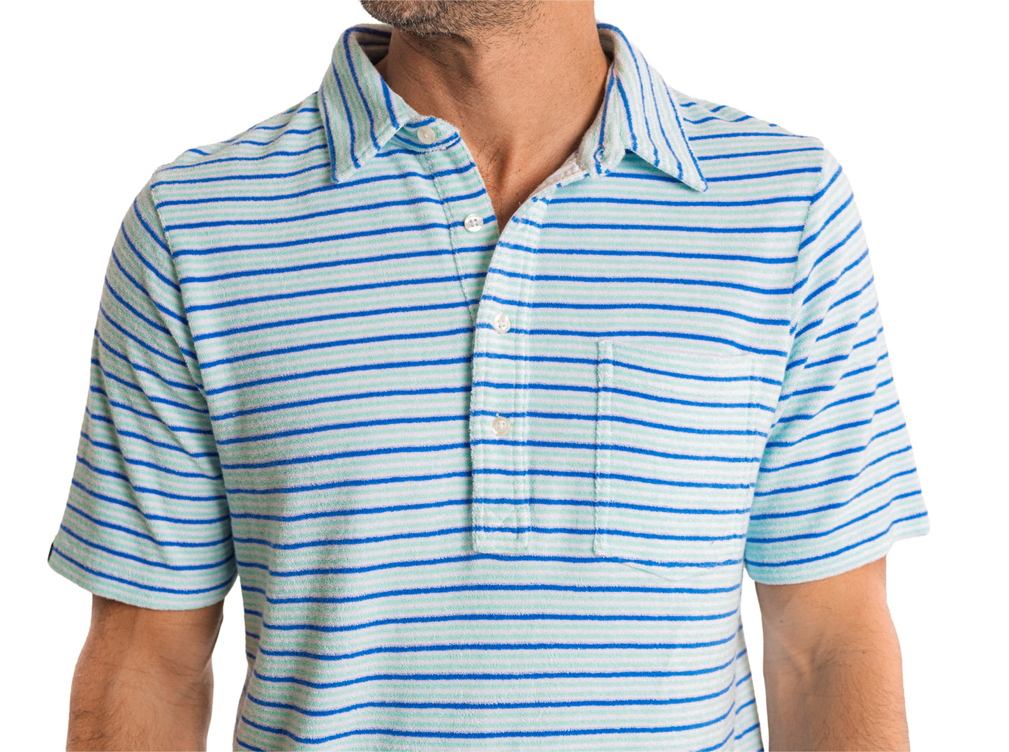 Terrycloth Players Shirt - Sanibel Stripe - Gulf