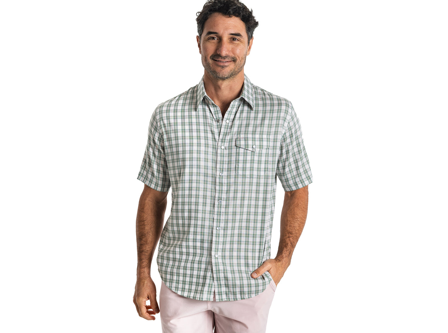Short Sleeve Performance Pearl Snap Check