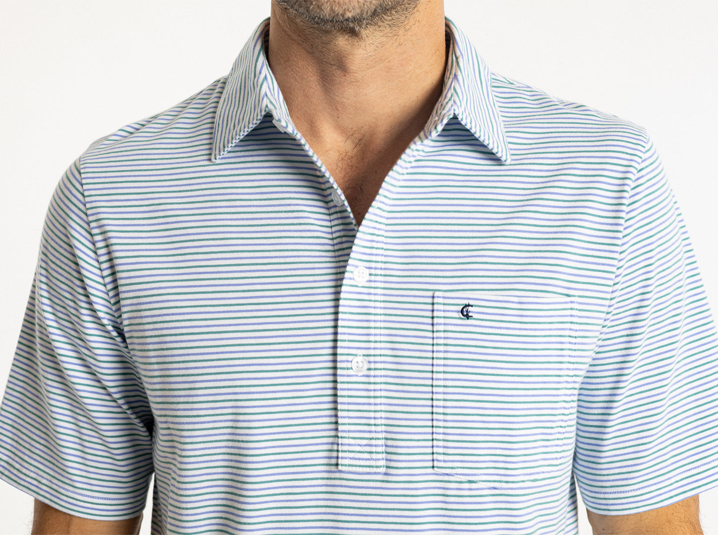 Top-Shelf Players Shirt - Stewart Stripe - White