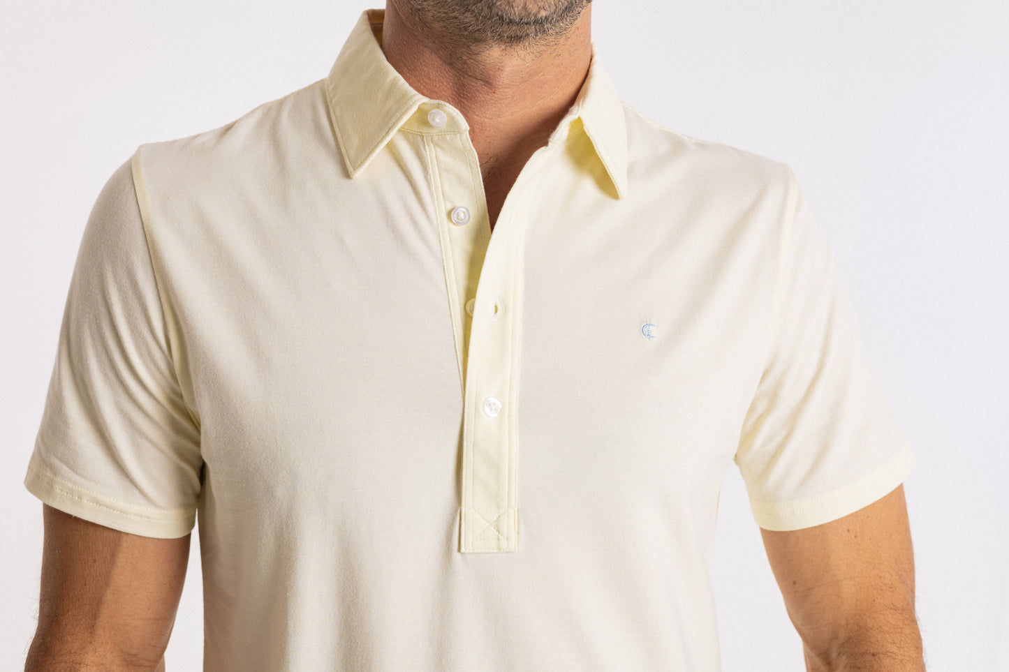Slim Fit Top-Shelf Range Polo - Lemon Microstripe