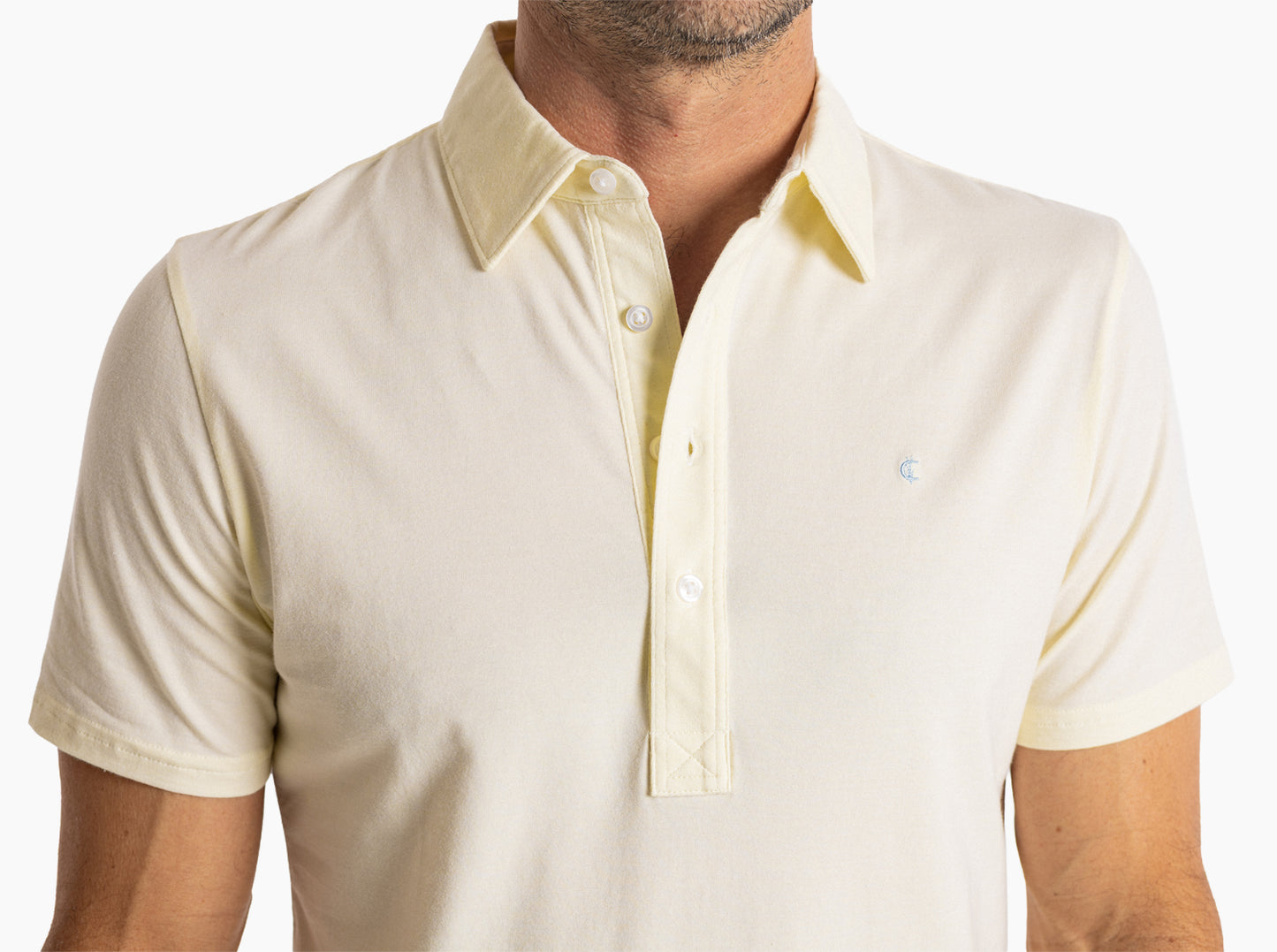 Slim Fit Top-Shelf Range Polo - Lemon Microstripe