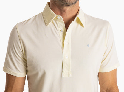 Slim Fit Top-Shelf Range Polo - Lemon Microstripe