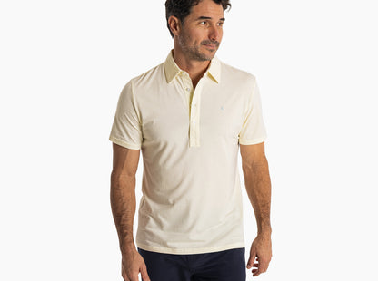 Slim Fit Top-Shelf Range Polo - Lemon Microstripe