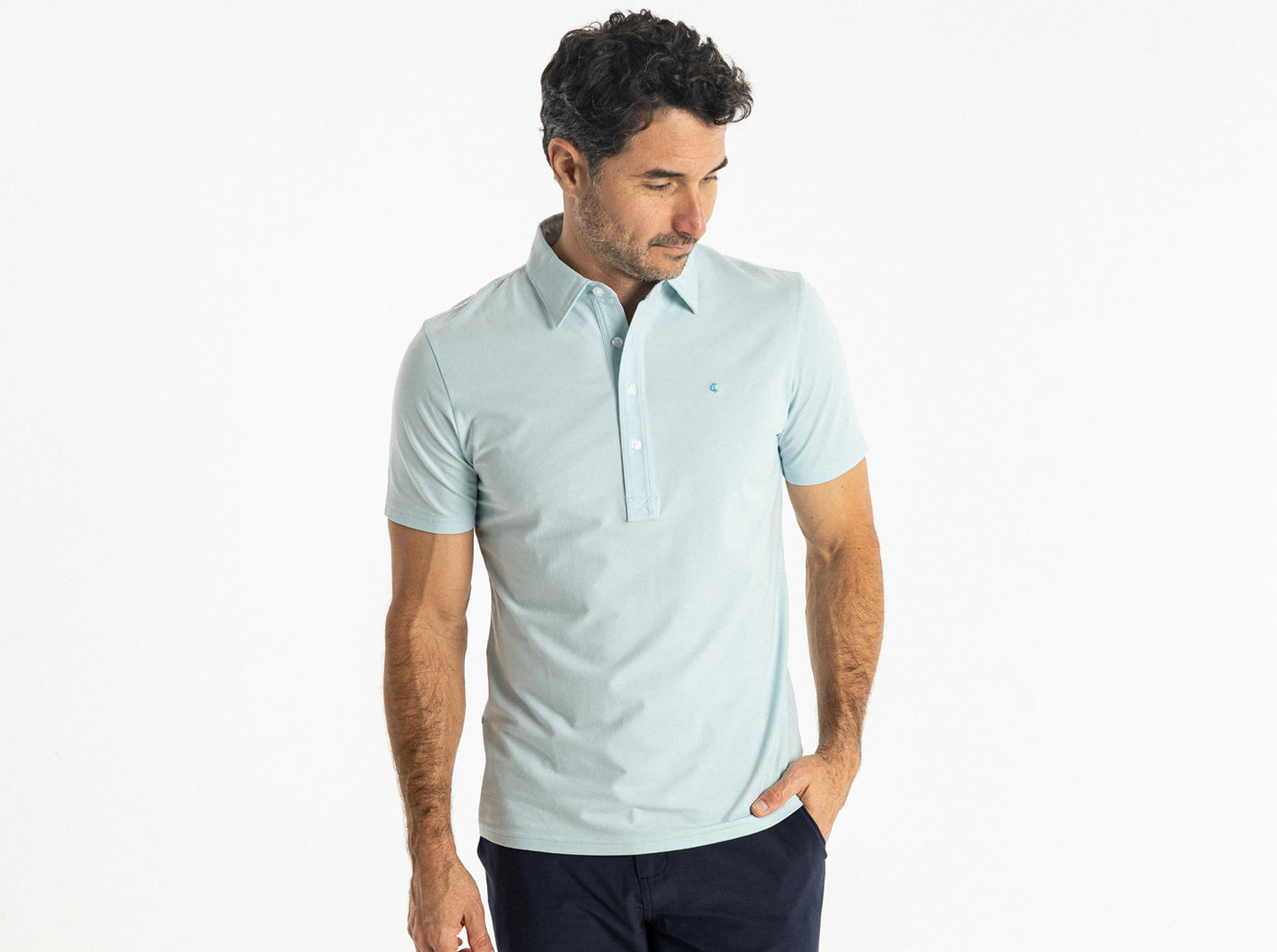 Slim Fit Top-Shelf Range Polo - Low Tide