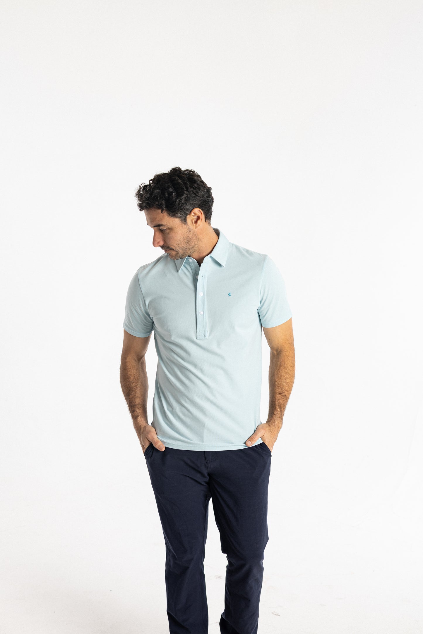 Slim Fit Top-Shelf Range Polo - Low Tide