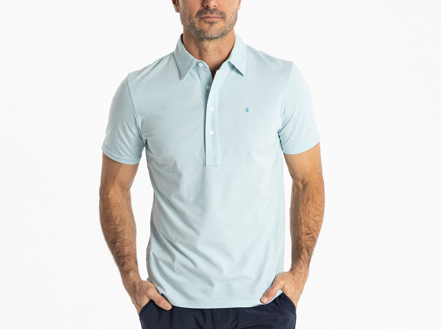 Slim Fit Top-Shelf Range Polo - Low Tide