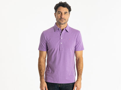 Slim Fit Top-Shelf Range Polo - Purple Microstripe