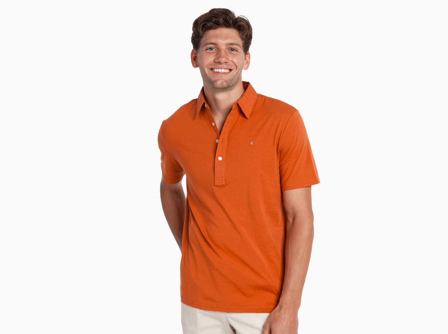 Slim Fit Top-Shelf Range Polo - Burnt Orange