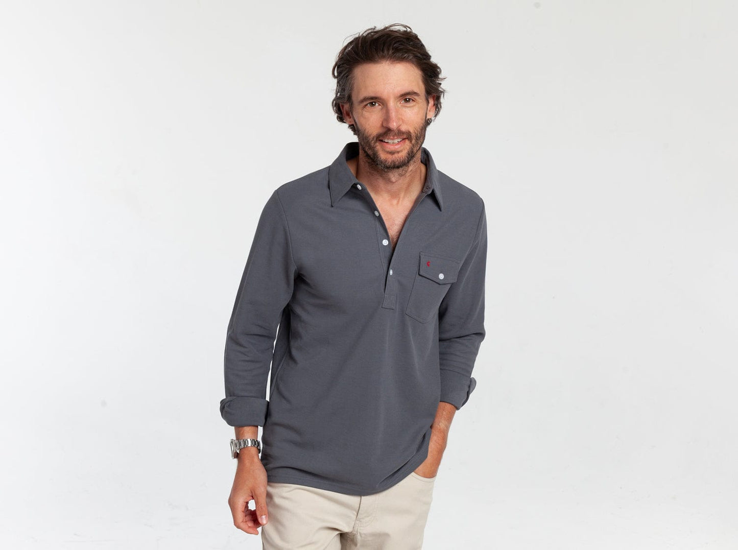 Long Sleeve Players Shirt - Blue Steel