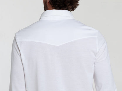 Oxford Knit Button Down - White