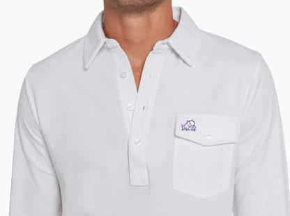 TCU - Long Sleeve Players Shirt - Horned Frog - White