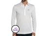 TCU - Jacquard Long Sleeve Range Polo - Horned Frog - White